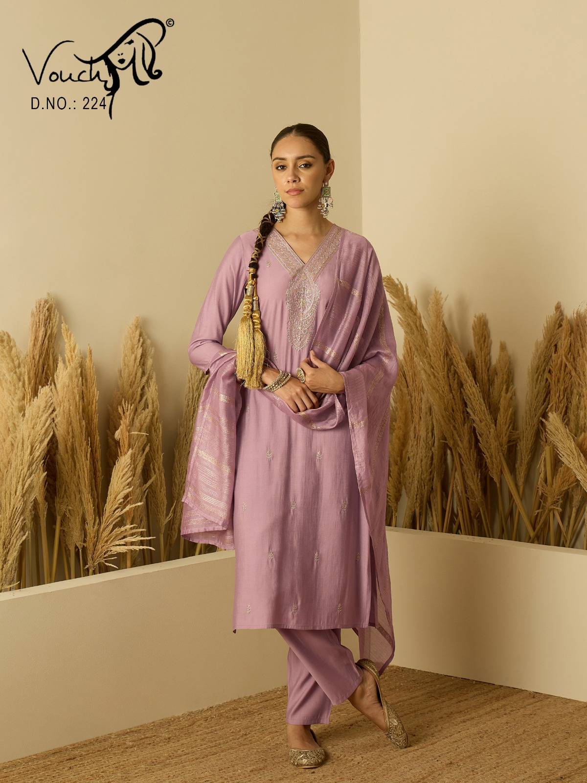 Roman silk BY VOUCH 213 to 254 series Stylish Fancy Colorful party weat dresses At Wholesale Price